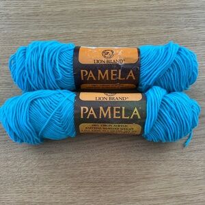 Vintage LION BRAND Yarn PAMELA  2 Skien Turquoise